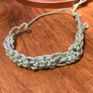 This is a ankle bracelet and it’s a light blue